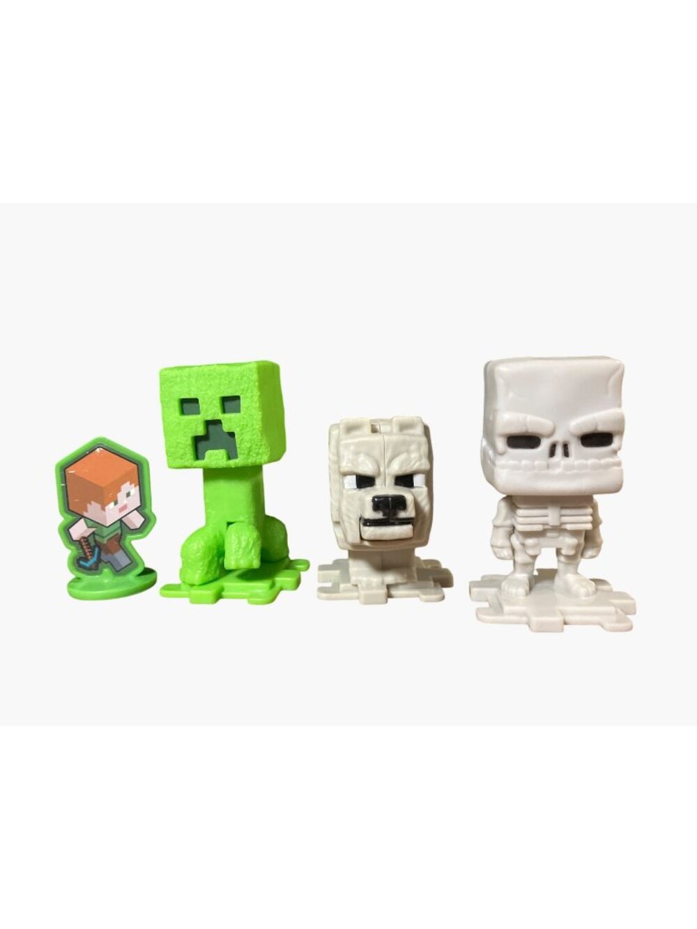 Minecraft DecoPac Mini Figures Creeper Skeleton Wolf Alex  McDonalds